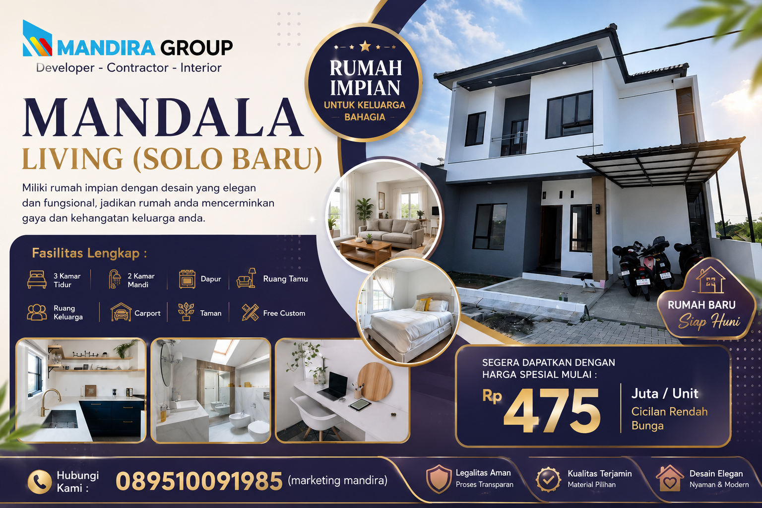 Mandala Living Solo Baru, Rumah Modern untuk Keluarga Bahagia Mulai Rp475 Juta