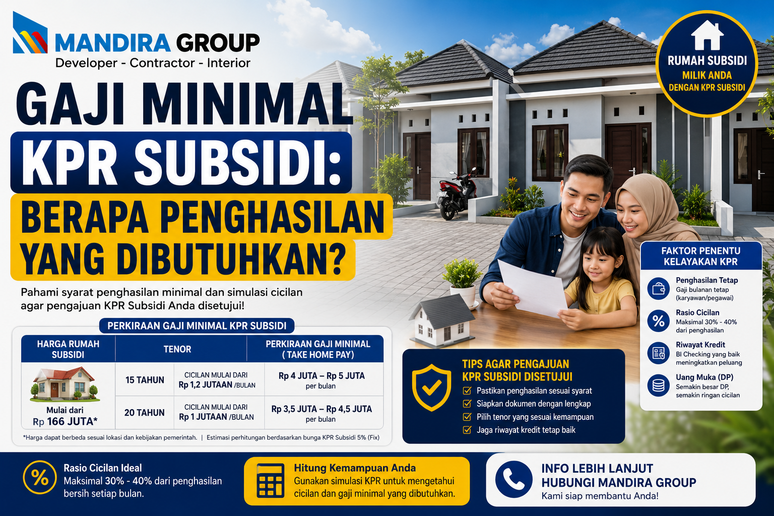 Gaji Minimal KPR Subsidi Berapa Penghasilan yang Dibutuhkan